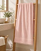 Toalla Baño 100% Algodón 70x137 Cm Rosa Pompones - Miniatura 5