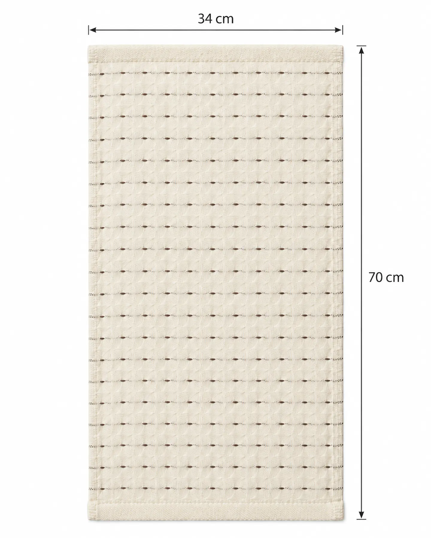Toalla De Mano 100% Algodón 34x70 Cm Beige Diseño 4