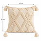 Funda de Cojín Decoración Boho Lino Beige 45x45 cm - Miniatura 4