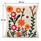 Funda de Cojín Bordada Flores Multicolor 45x45 cm - Miniatura 3