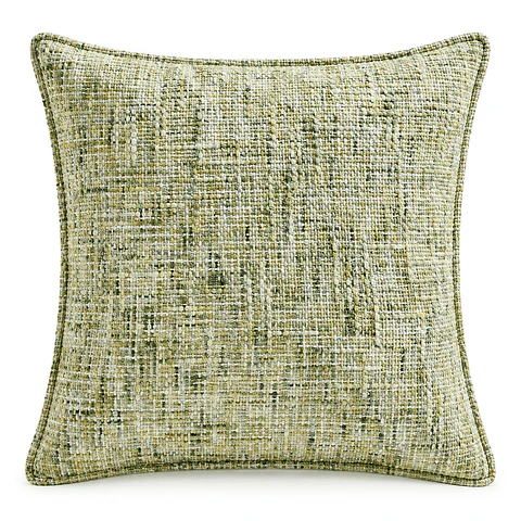 Funda de Cojín 45x45 Cm Chenilla Terciopelo Verde