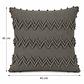 Funda De Cojín Boho 45x45 cm Gris Chevrones Tejidos - Miniatura 4
