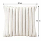 Funda De Cojín 50x50 cm Blanco Pelo Sintético Rayas - Miniatura 4