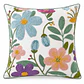 Funda De Cojín Flores Bordadas Multicolor 45x45 Cm - Miniatura 1