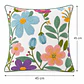 Funda De Cojín Flores Bordadas Multicolor 45x45 Cm - Miniatura 4