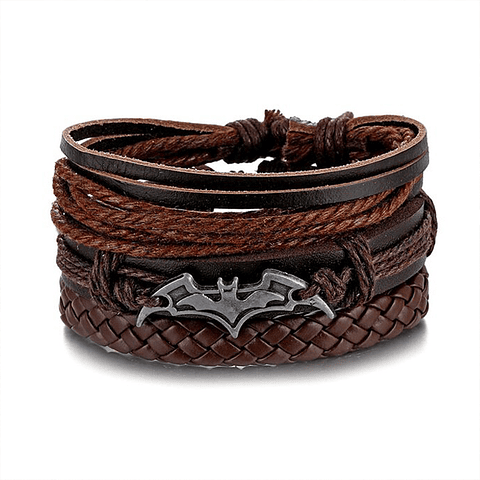 Pulsera de Cuero. Modelo Dark Knight Brown