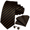 Set Corbata, paño y colleras. Modelo Black Copper