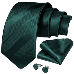 Set Corbata, paño y colleras. Modelo Emerald