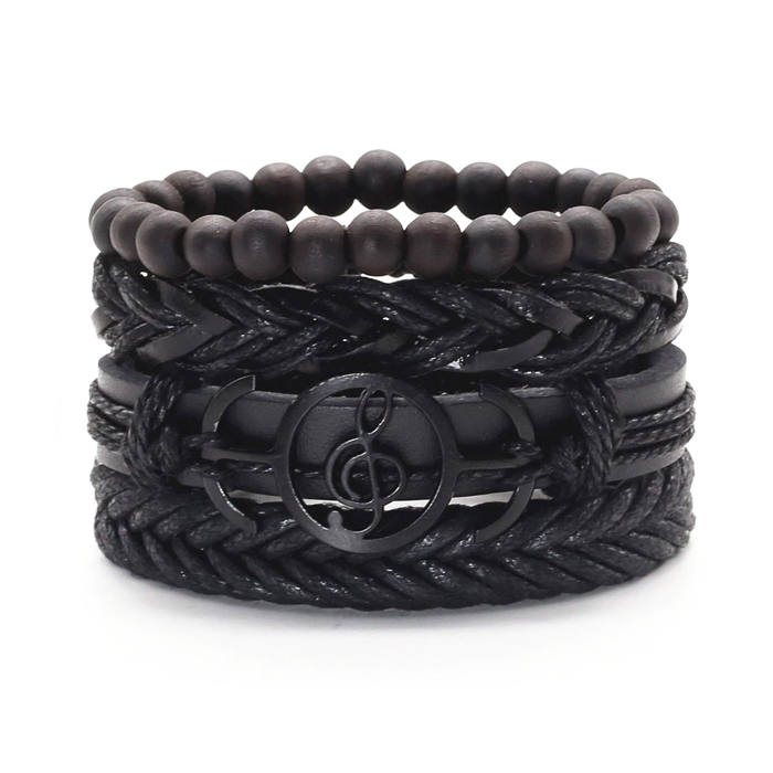 Pulsera de Cuero. Modelo Treble Cleaf