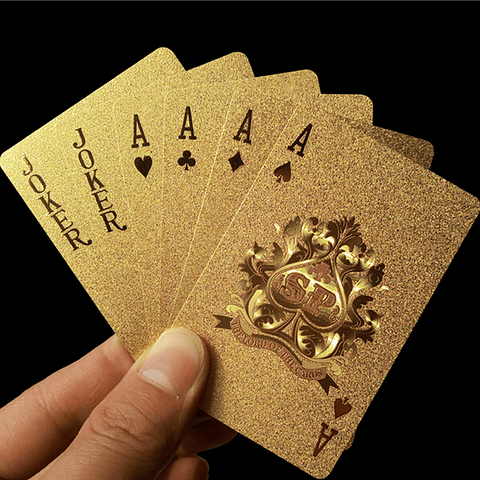 Naipes Poker + Pulsera. Pack Regalo. Barajas Golden + Grafito + Pulsera Poker Royal