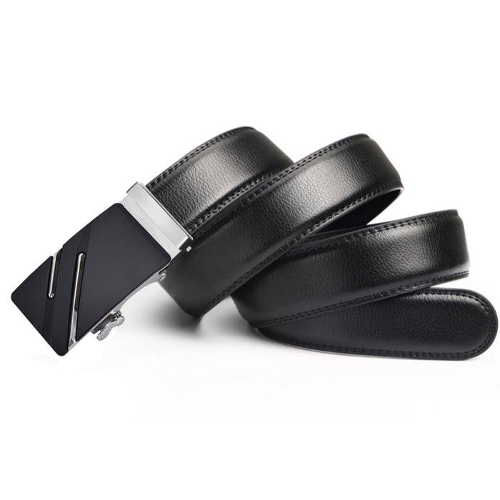 Cinturón automático hombre. Modelo Luxury silver