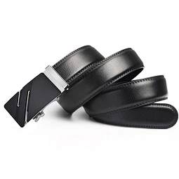 Cinturón automático hombre. Modelo Luxury silver