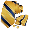 Set Corbata, paño y colleras. Modelo Oro y Cielo