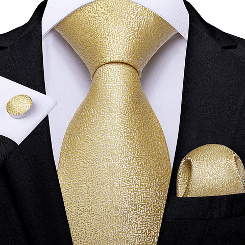 Set Corbata dorada paño y Modelo Golden