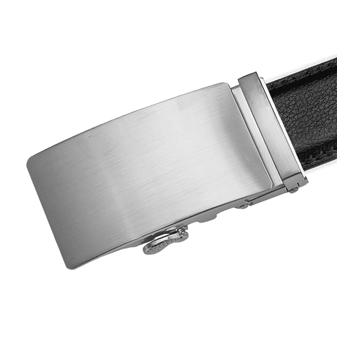 Hebilla para cinturón automático para hombres. Luxury Silver
