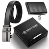 Pack  Regalo. Cinturon Negro + Hebilla + Tarjeteto negro + Caja para Regalo