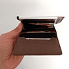 Billetera- tarjetero antiscan automático funda café chocolate