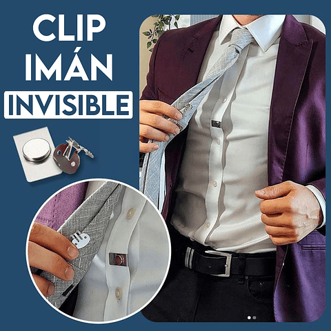 Clip Magnetico Invisible para corbata Hombre