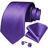 Set Corbata, paño y colleras. Modelo Púrpura Classic