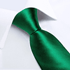 Set Corbata, paño y colleras. Modelo Verde Metálico