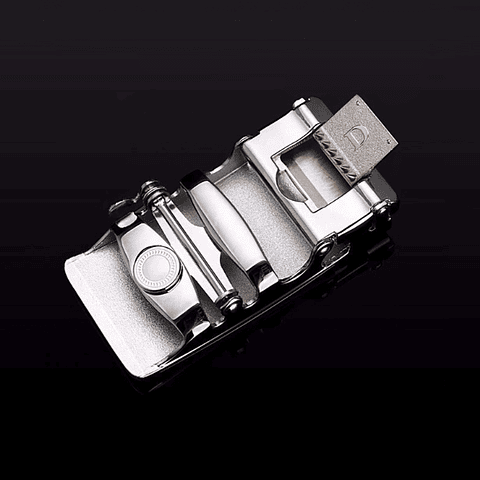 Hebilla para cinturón automático hombre. Modelo Cavallino Silver