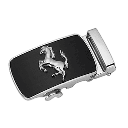 Hebilla para cinturón automático hombre. Modelo Cavallino Silver