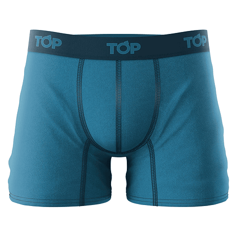 TOP Boxer Medio Microfibra Pack 3. Colores Azulados