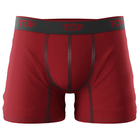 TOP Bóxer Medio Bambú Pack 3. Negro Rojo y Gris