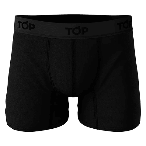 TOP Boxer Medio Algodón Color Pack 3. Negros