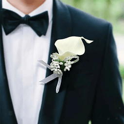 Broche de Flor sintético para boda formal