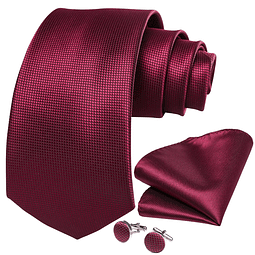 Set Corbata, paño y colleras. Modelo VInotinto Classic