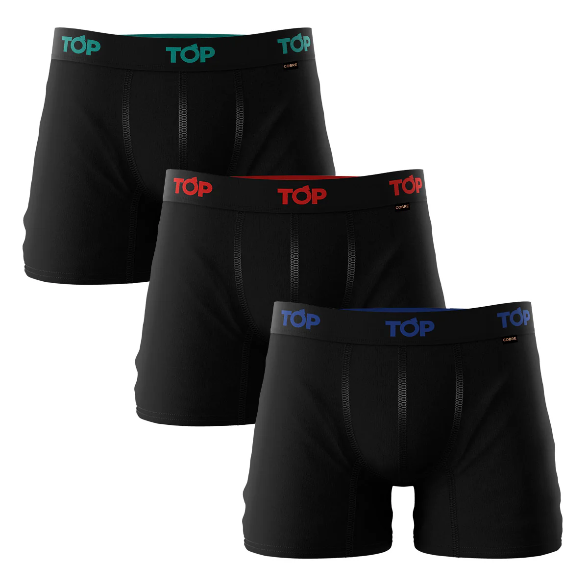 Pack 3 Boxer Medio Algodón Sin Costuras Top