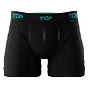 TOP Boxer Medio Algodón Cobre Pack 3. Negros