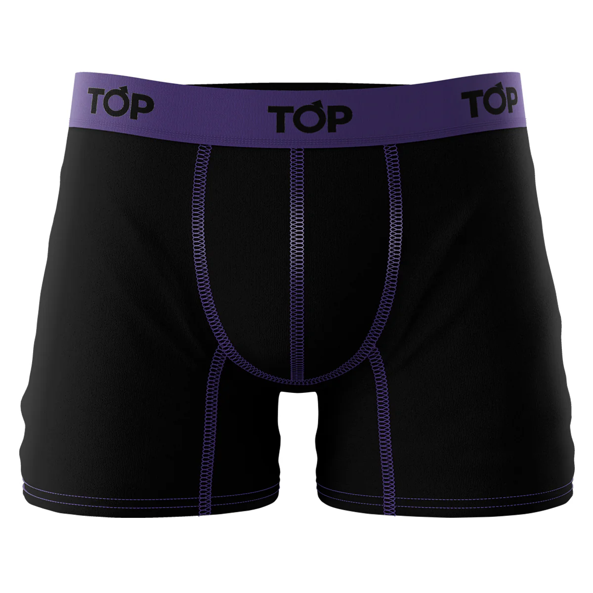 TOP Boxer Medio Microfibra Pack 3. Negro con colores