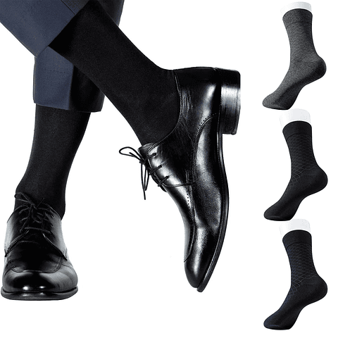 Calcetines largo formal para trabajo Hombres. 3 Pares