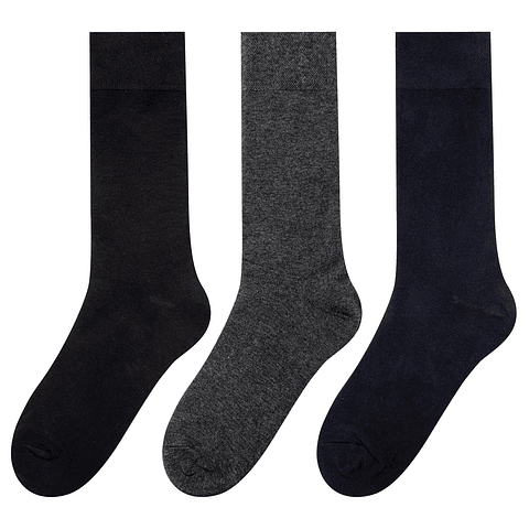 Calcetines largo formal para trabajo Hombres. 3 Pares