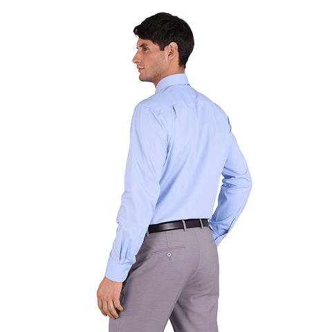 Arrow Camisa Formal Spandex Texturada. Tailored Fit. Celeste