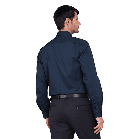 Arrow Camisa Formal Spandex Texturada. Slim Fit. Azul Oscuro