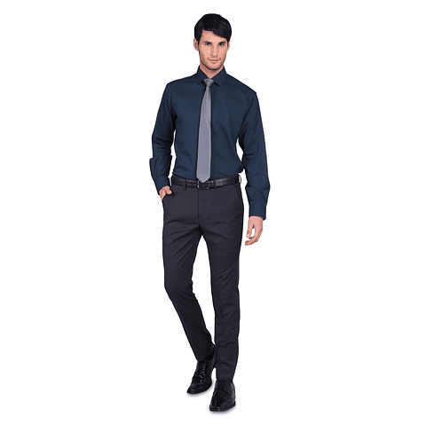 Arrow Camisa Formal Spandex Texturada. Slim Fit. Azul Oscuro