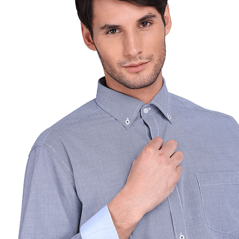 Arrow Camisa Formal Cuadros. Tailored Fit. Azul y Blanco