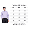 Van Heusen Camisa Formal Texturada. Slim Fit. Azul Oscuro