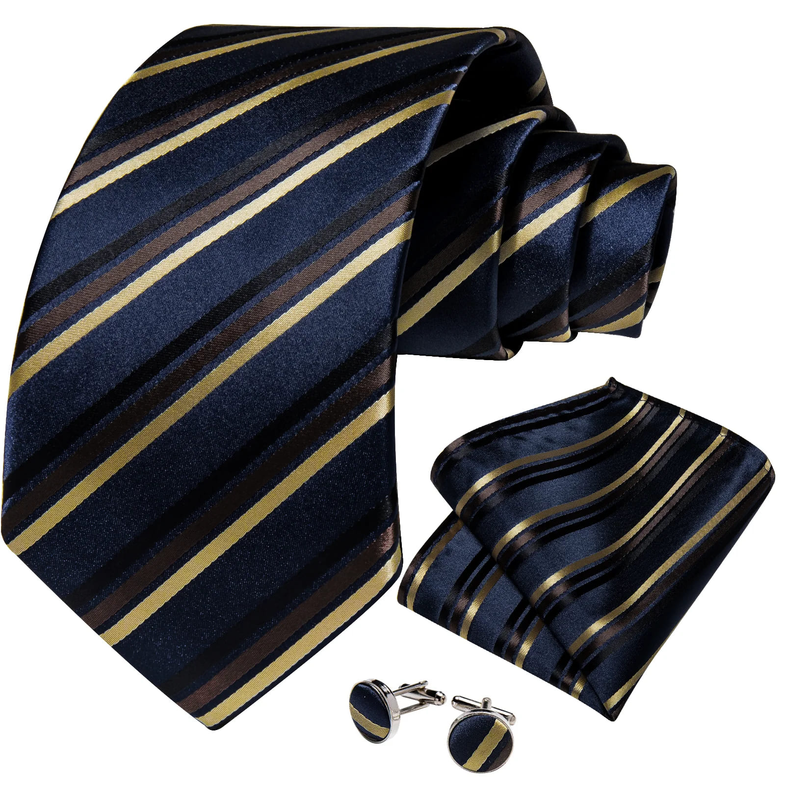 Set Corbata, paño y colleras. Modelo Blue Label