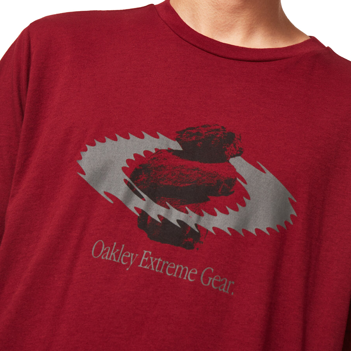 Polera Oakley Gear Static Icon Tee Hombre Iron Red
