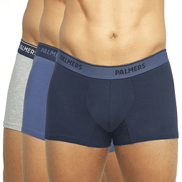 Palmers Boxer Algodón Pack 3. Gris, Azul y Navy