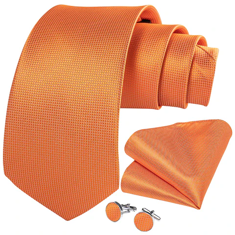 Set de Corbata  del Mes - Octubre - Negros y Naranjos
