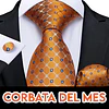 Set de Corbata  del Mes - Octubre - Negros y Naranjos