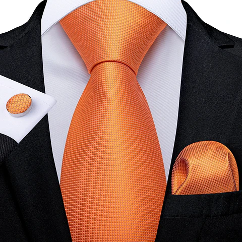 Set de Corbata  del Mes - Octubre - Negros y Naranjos