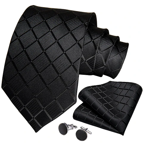 Set de Corbata  del Mes - Octubre - Negros y Naranjos