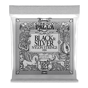 Cuerdas Guitarra Clásica - Ernie Ball Black&silver - Ernesto palla