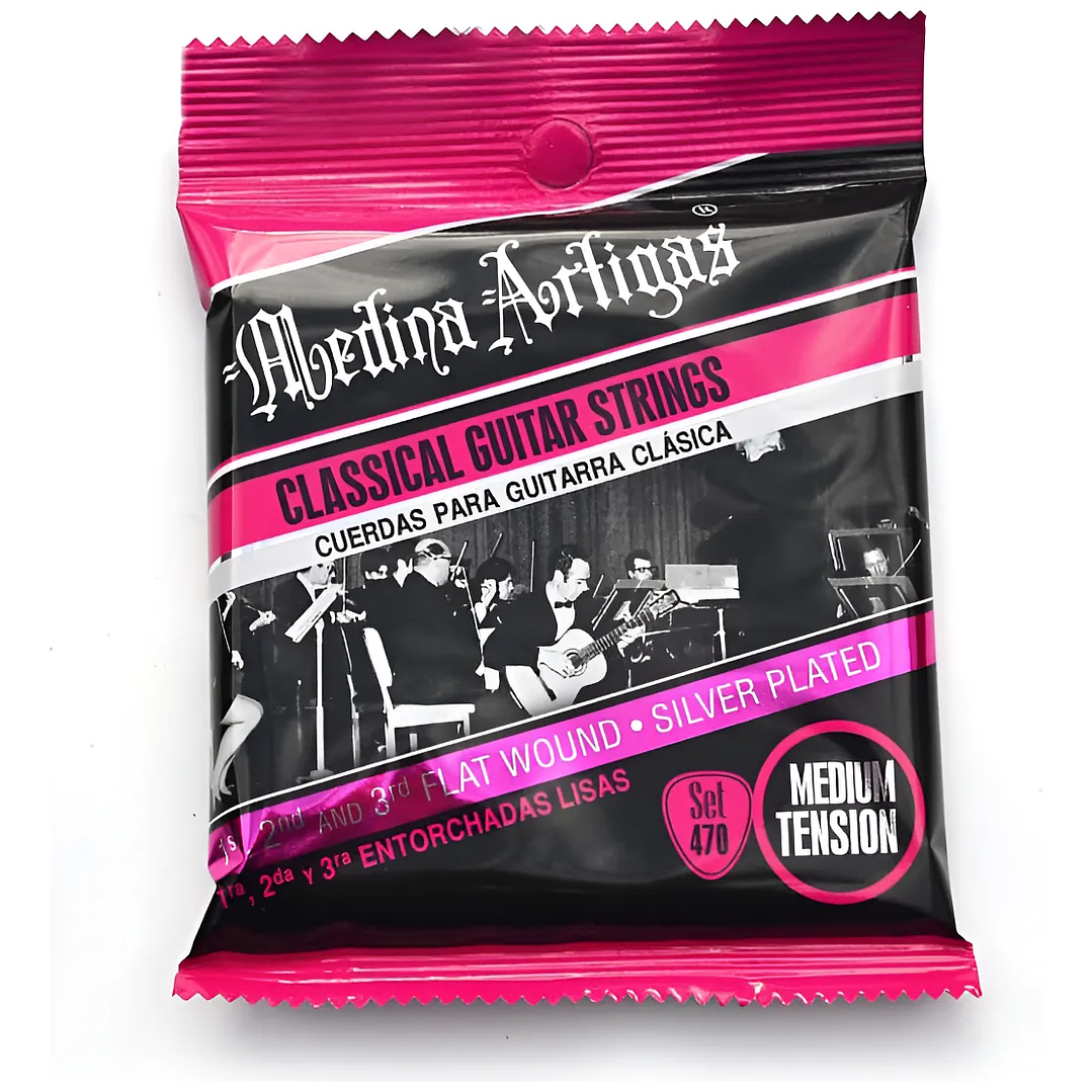 Cuerdas para Guitarra Clásica - Medina Artigas SET 470 - Todas Entorchadas 1